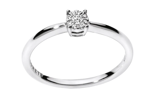 Anello sottile con piccolo elemento centrale rotondo