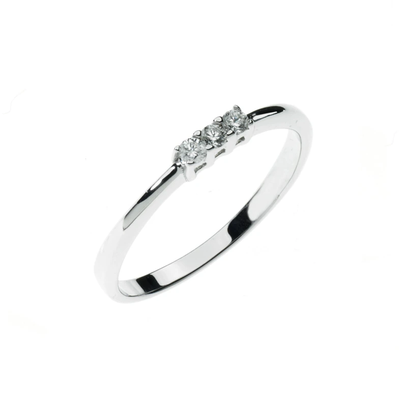 Anello trilogy classico COMETE in oro e diamanti