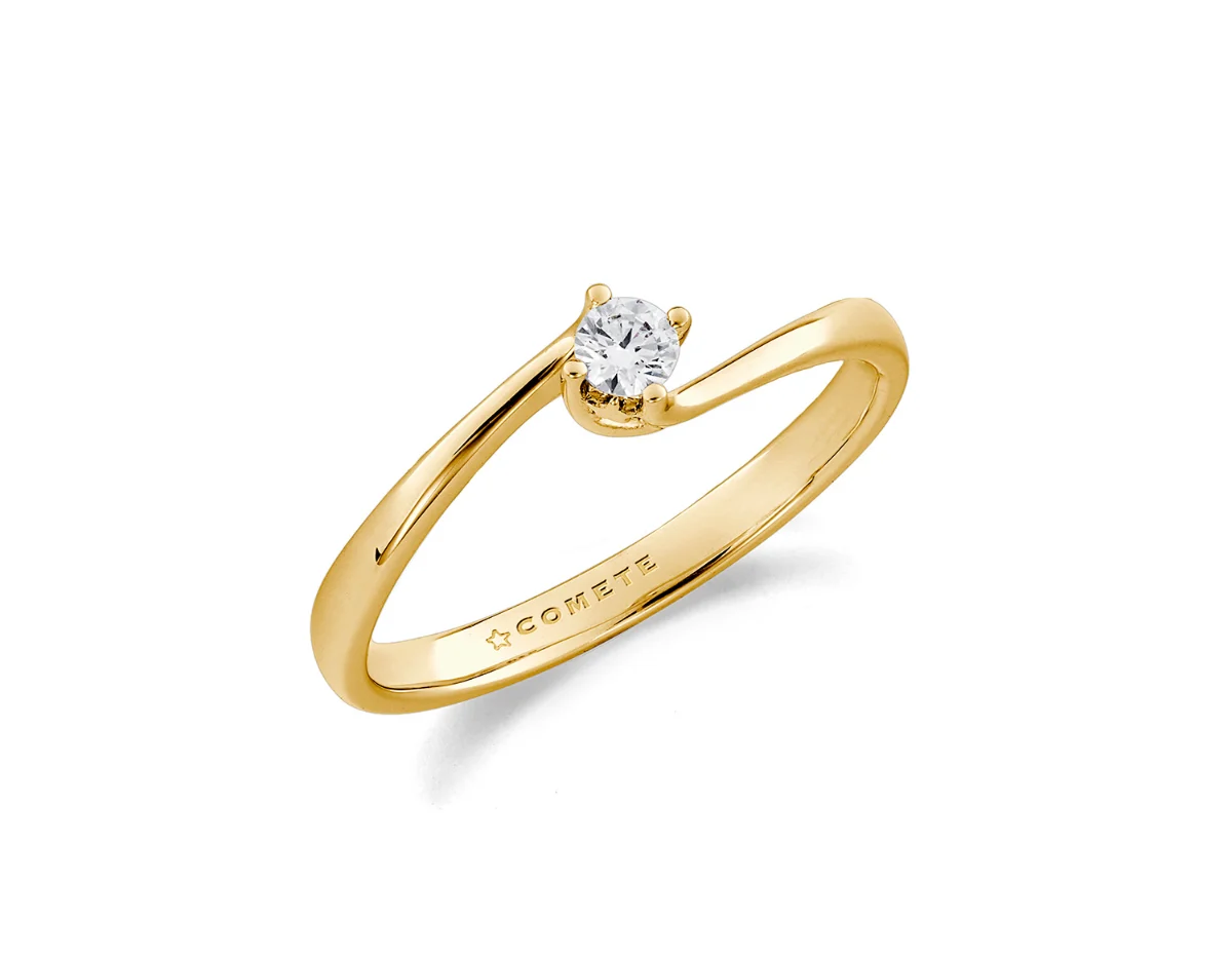 Solitario Identity COMETE in oro giallo