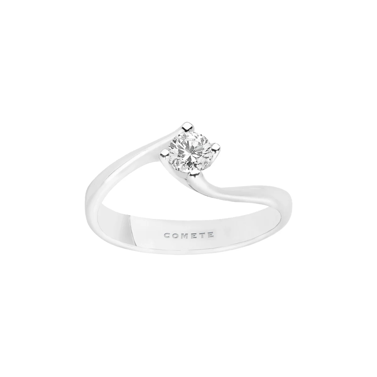 Solitario Valentino COMETE in oro bianco con diamante