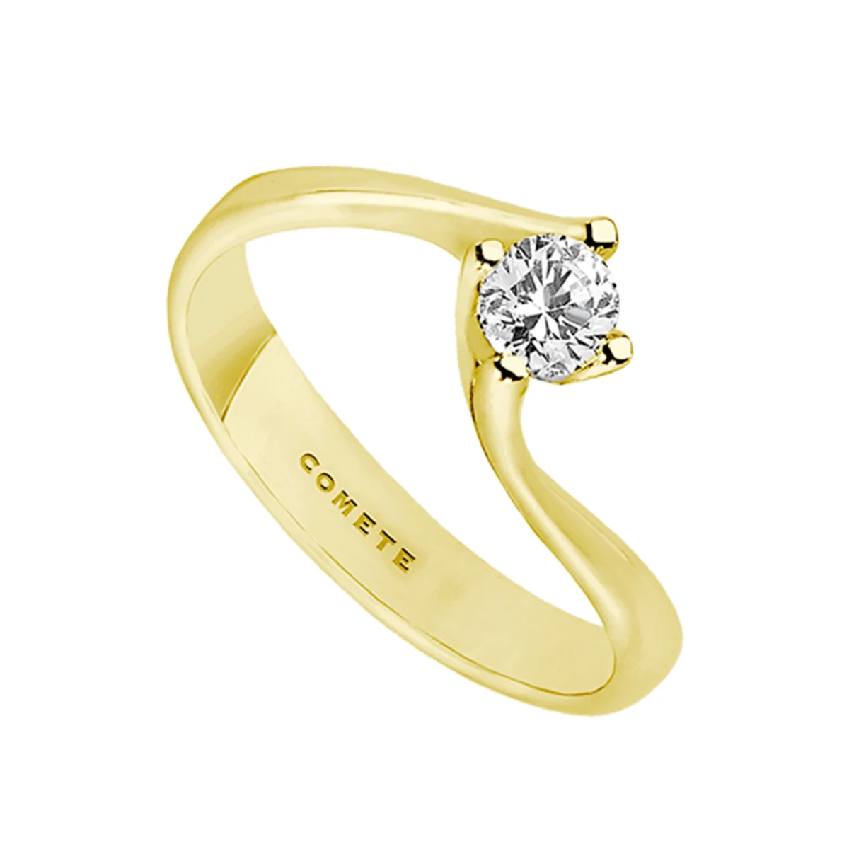 Solitario Valentino COMETE in oro giallo