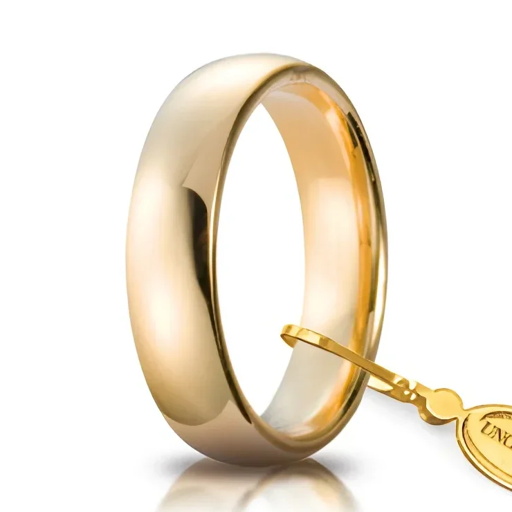 Fede comoda UNOAERRE da 5 mm in oro giallo
