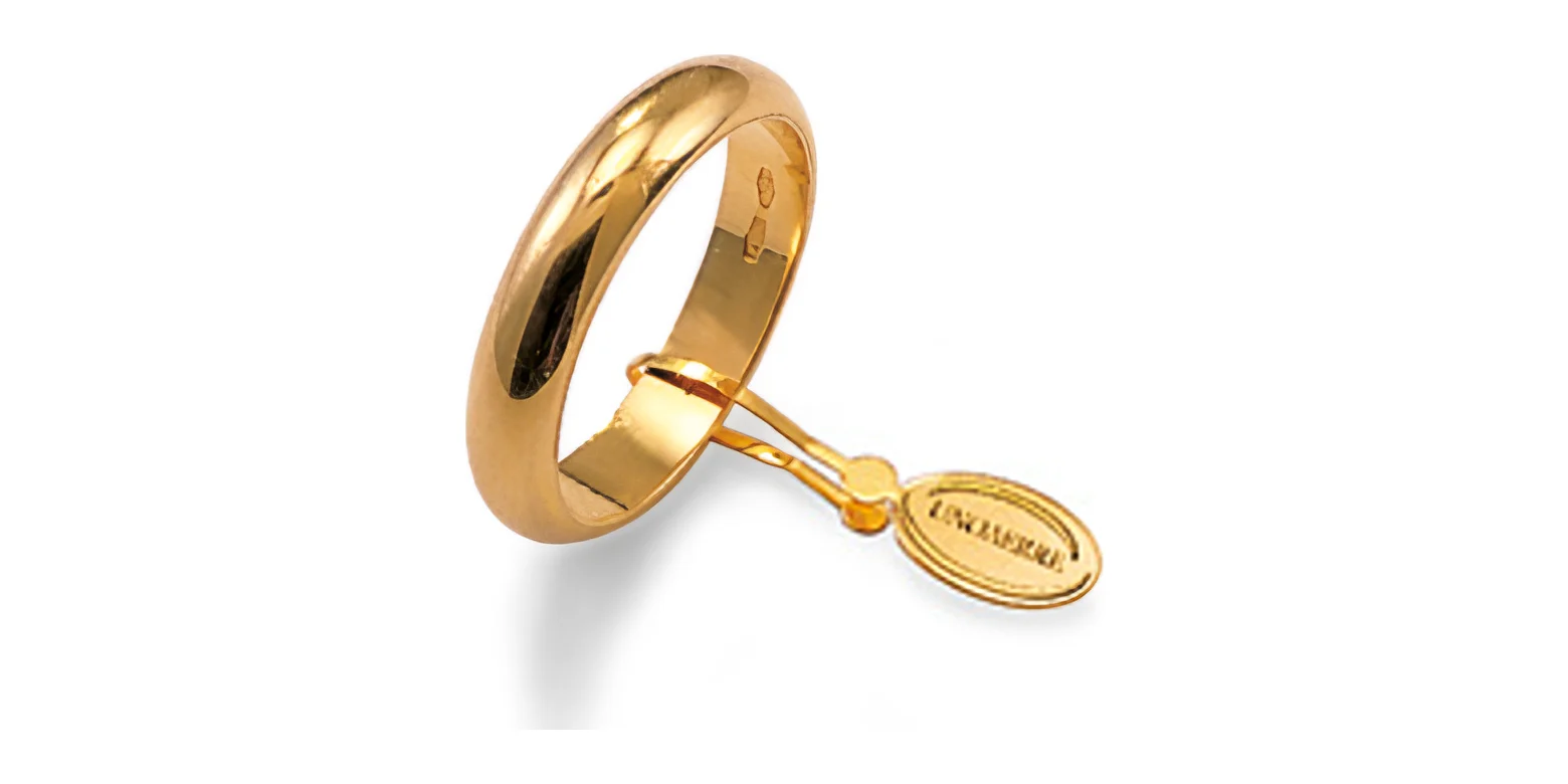 Fede classica UNOAERRE da 6 mm in oro giallo