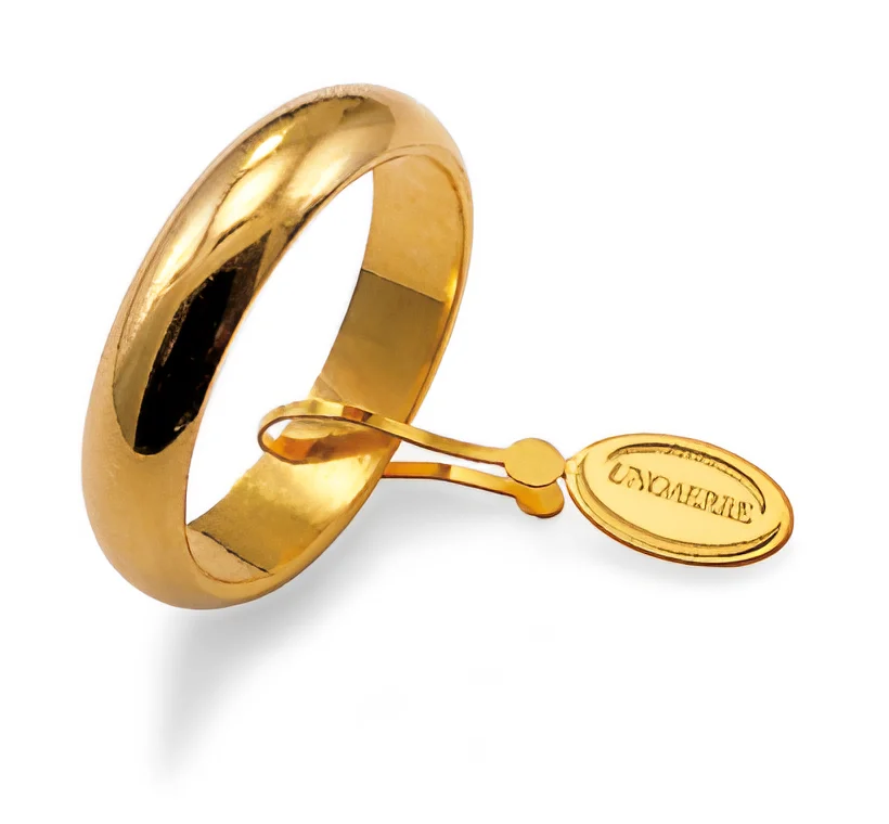 Fede classica UNOAERRE da 7 mm in oro giallo